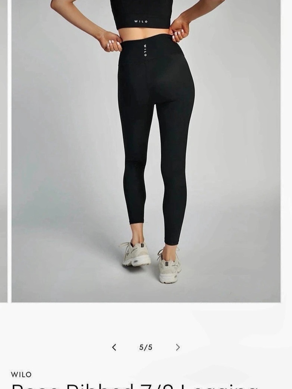 WILO Base Ribbed 7/8 Legging Black Small